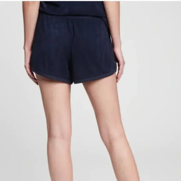 GAP Factory Navy Blue Reverse Terry Pajama Shorts - Picture 2 of 12